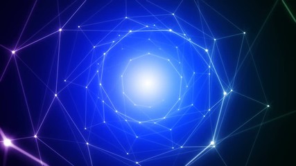 Wall Mural - blue abstract background technology video