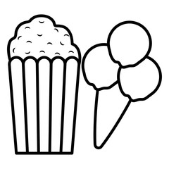 Poster - pop corn bag icon