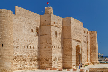 Wall Mural - MONASTIR / TUNISIA - JUNE 2015: Medieval Kasbah of Monastir city, Tunisia