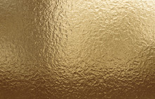 Gold Metallic Background, Linen Texture, Bright Festive Background