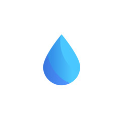Poster - Water vector icon. Drop logo template. Company emblem design. Abstract blue symbol on white background. Vectors.