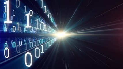 Wall Mural - binary data technology abstract background
