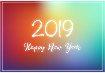 Happy New Year 2019  - new year card