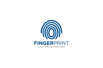 Wall Mural - Finger print concept logo and icon design template