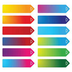 Poster - Colorful empty web button set