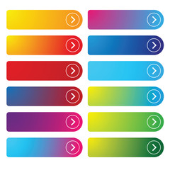 Poster - Colorful empty web button set