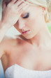 © alipko - Beautiful bride sensual portrait before wedding ceremony