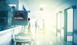 Leinwandbild Motiv  light in the hospital hallway with a medical examination machine