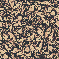  Vintage Vector Floral seamless pattern