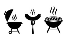 Grill Bbq Vector Icon Set