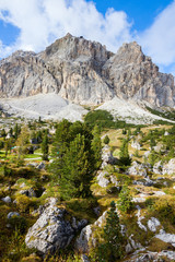 Wall Mural - Beautiful nature in the Dolomites mountains in Northern Italy, Europe