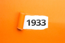 Surprising Number / Year 1933 Orange Background