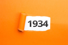 Surprising Number / Year 1934 Orange Background