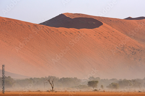 Zdjęcie XXL Burza piaskowa w Namib-Naukluft parku narodowym w Namibia (Sossusvlei)