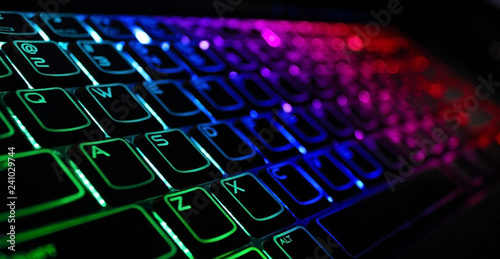 Fotomural Backlight gaming keyboard with versatile color schemes