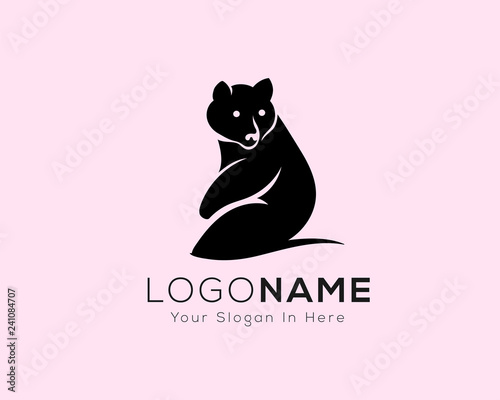 lazy bear with relax logo design illustration buy this stock vector and explore similar vectors at adobe stock adobe stock lazy bear with relax logo design
