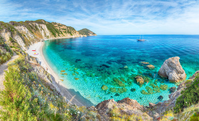 Wall Mural - amazing landscape with sansone beach and bay, elba island, tuscany, italy