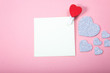 Valentine's Day, a place for text on a pink background.