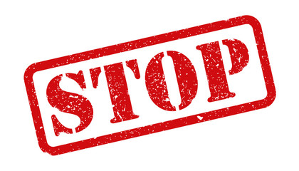 stamp stop sign - vector