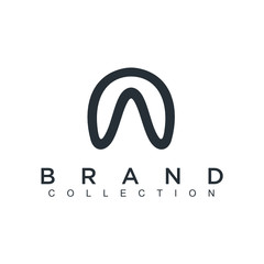 Poster - Unique modern creative minimal fashion brands black and white color N initial based letter icon logo. - Vector