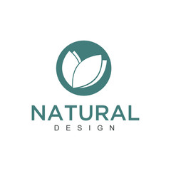 Poster - Vector logo of nature in linear style. Outline icon of simple landscape with trees, sun, fields - business emblems, badge for a travel, farming and ecology concepts, health, spa and yoga Center. - Vec