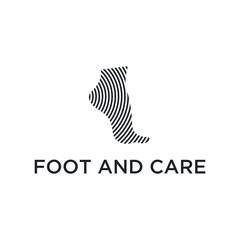 Poster - Foot and care icon logo template, Foot and ankle healthcare - Vector