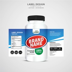 Bottle label, Package template design, Label design, mock up design label template