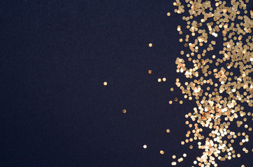 Gold sparkles glitter. Glitter glow festive sparkles design