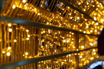 Wall Mural - led garlands in the street