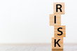 © raquel - Risk word written on wooden cubes