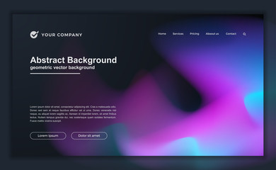 Poster - Trendy abstract liquid background for your landing page design. Minimal background for for website designs.