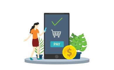 Poster - mobile payment business app technology with digital banking concept