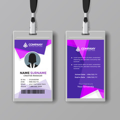 Abstract identity card design template