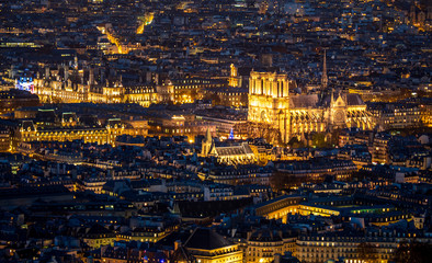 Canvas Print - Paris by night