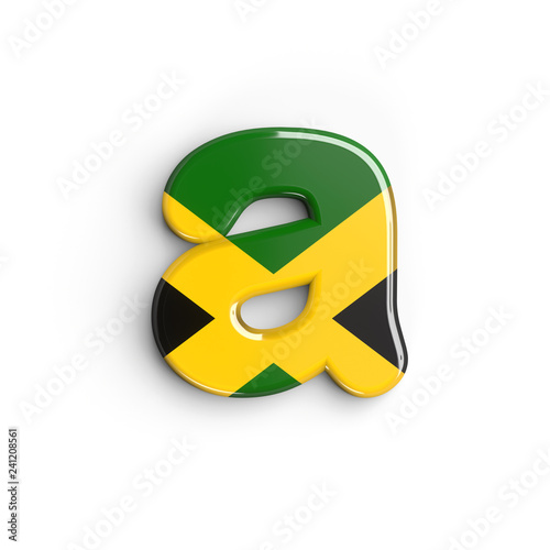 Jamaica Letter A Lowercase 3d Jamaican Flag Font Jamaica Kingston 
