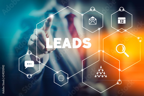 Cuadros en Lienzo Mordern marketing concept and tools for important lead generation in digital networks