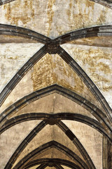 detail of vault in old castle