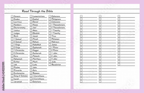 Read The Bible In A Year Chart