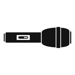 Poster - metallic flashlight icon. simple illustration of metallic flashlight vector icon for web design isol