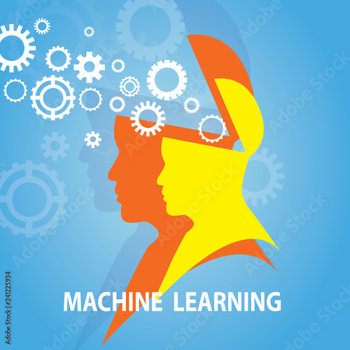 Machine Learning Business Technology Concept Tableau sur Toile
