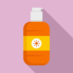 Poster - Sun protection dispenser icon. Flat illustration of sun protection dispenser vector icon for web design
