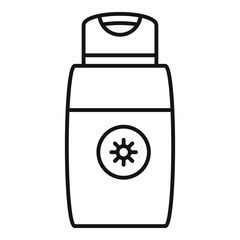 Poster - Sun lotion icon. Outline sun lotion vector icon for web design isolated on white background