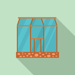 Poster - Glasshouse icon. Flat illustration of glasshouse vector icon for web design