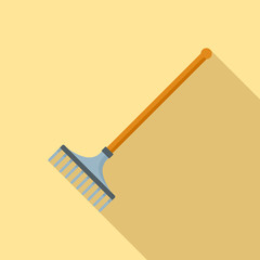Poster - garden rake icon. flat illustration of garden rake vector icon for web design