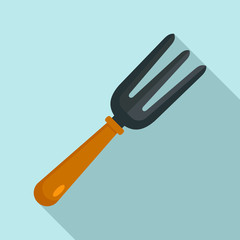 Poster - hand garden rake icon. flat illustration of hand garden rake vector icon for web design