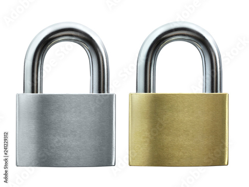 Lock on white background Poster Mural XXL
