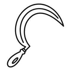 Poster - Sickle icon. Outline sickle vector icon for web design isolated on white background