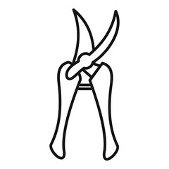 Poster - garden secateurs icon. outline garden secateurs vector icon for web design isolated on white backgro