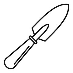 Poster - Farm hand shovel icon. Outline farm hand shovel vector icon for web design isolated on white background