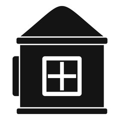 Poster - Plastic kid play house icon. Simple illustration of plastic kid play house vector icon for web design isolated on white background